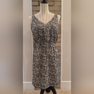 LOFT silky floral print slip dress